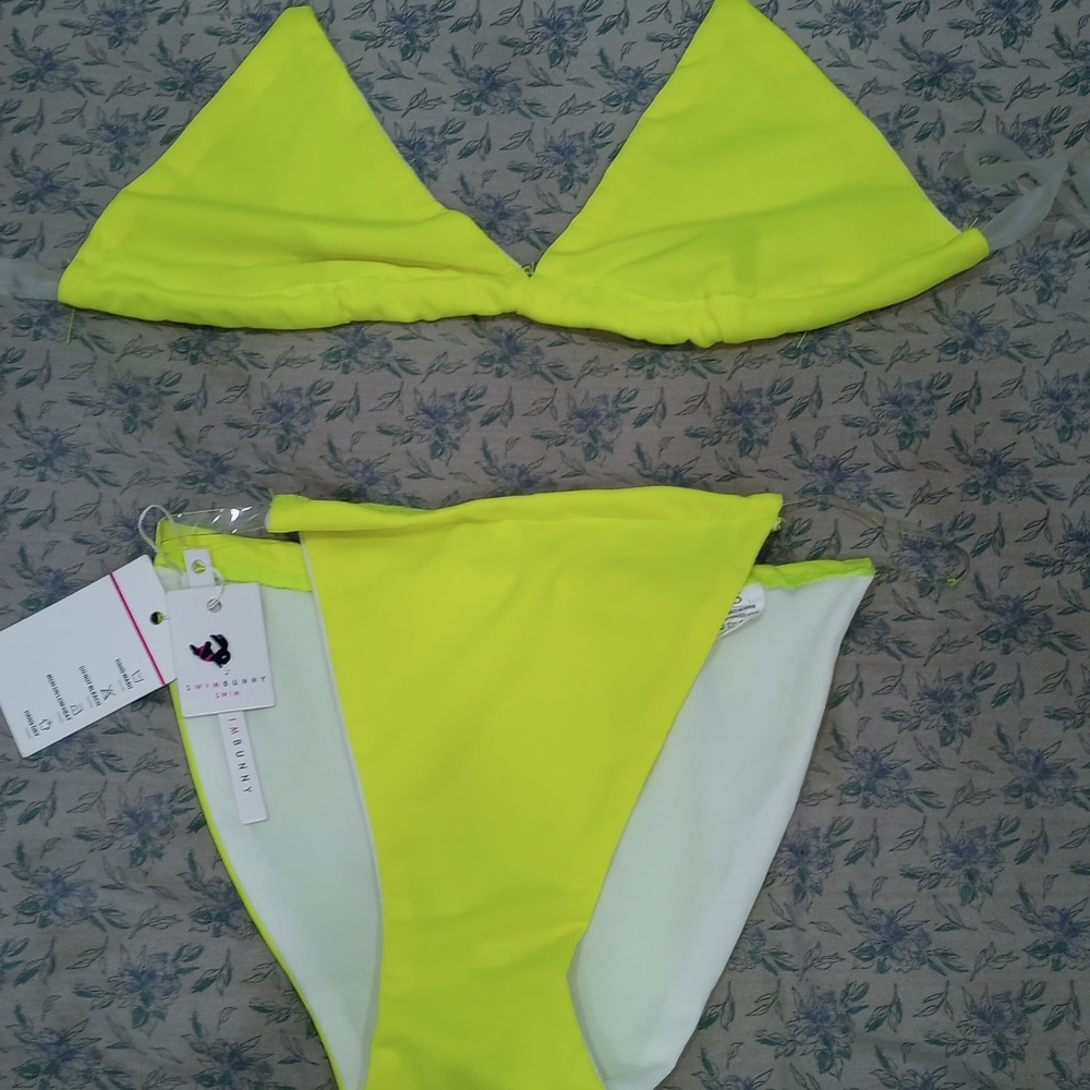 Swim Bunny Swim Neon Green Bikini